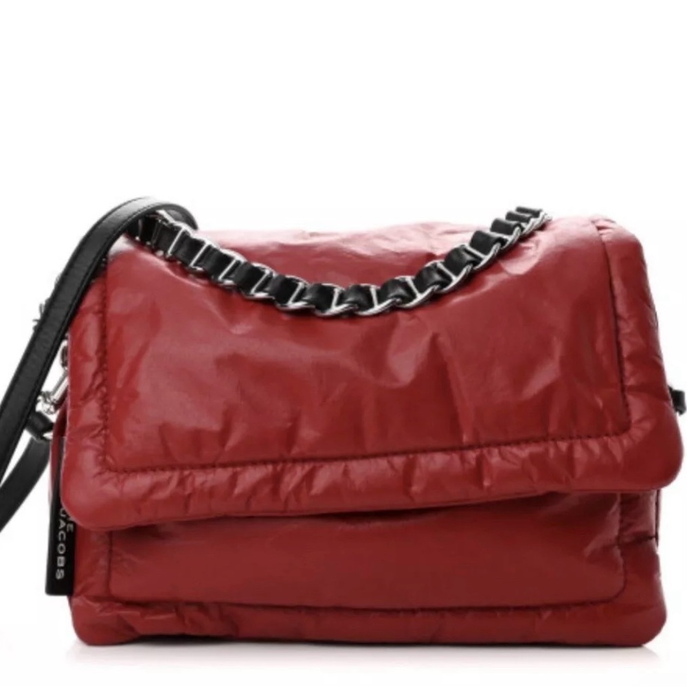 Marc Jacobs flap Pillow Shiny Tabby Red Quilted Shoulder Bag